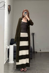 SWAYING/KNIT Mohair Striped Skirt SW212XZ01